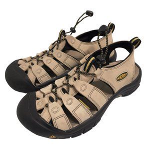 Keen Newport Waterproof Sport Sandals Hiking Water Shoes Beige Leather Womens 8